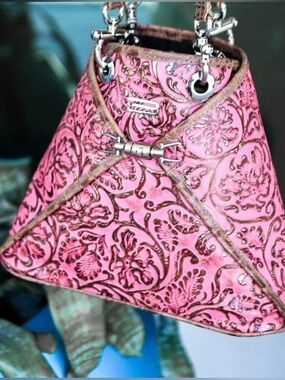 BSWANKY- Handmade Genuine limited leather Pink luxury convertible Sophie Bag.